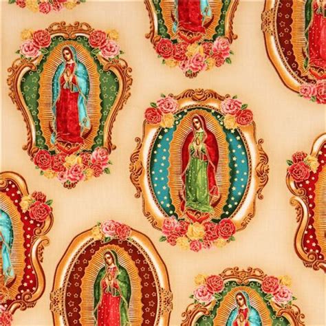 virgin mary blessed mother theme upholstery fabric metallic embroidery|Blessed Virgin Mary Fabric .